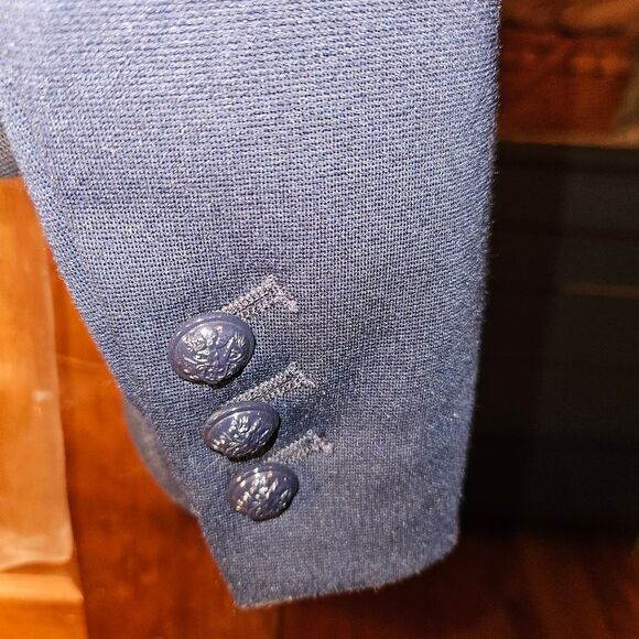 GAP Women’s Size 10 Navy Academy Blazer w/ Black Trim & Buttons - Picture 2 of 7